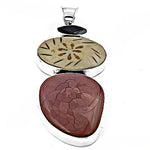 Load image into Gallery viewer, Silver Pendant with Stone Inlay for Women | Unique Jewelry Gift
