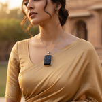 Load image into Gallery viewer, Colgante de piedra azul en plata 925 para mujer | Regalo de joyería moderna
