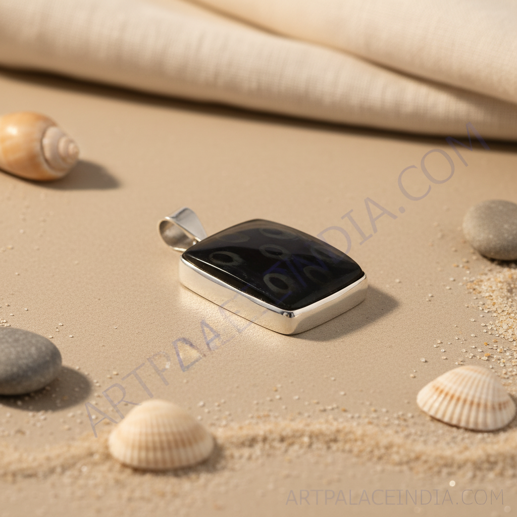 Colgante de piedra azul en plata 925 para mujer | Regalo de joyería moderna