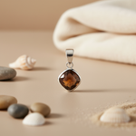 Load image into Gallery viewer, 925 Silver Brown Gemstone Pendant for Women | Modern Jewelry
