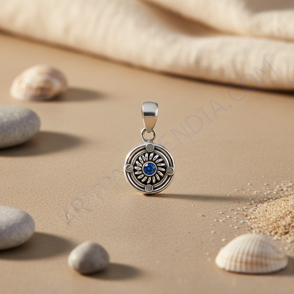 925 silver blue gemstone pendant for women | daily wear jewelry