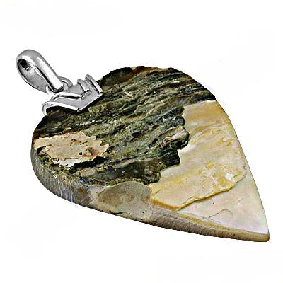 Silver Heart Shaped Pendant Necklace for Women | Gemstone Jewelry