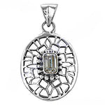 Load image into Gallery viewer, 925 Silver Quartz Pendant Necklace | Women's Geometric Jewelry
