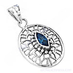Load image into Gallery viewer, 925 Silver Blue Topaz Pendant for Women | Gemstone Jewelry
