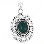 Load image into Gallery viewer, 925 Silver Green Gemstone Pendant Necklace for Women
