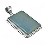 Load image into Gallery viewer, 925 Silver Blue Chalcedony Pendant | Rectangle Pendant for Women
