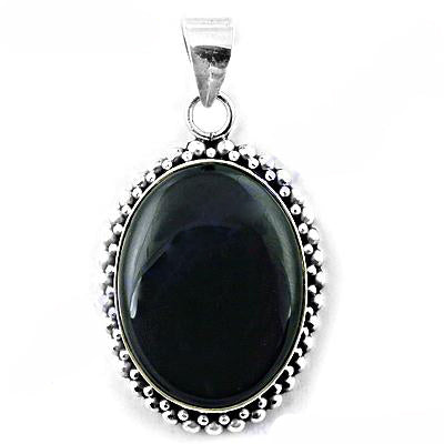 925 Silver Black Onyx Pendant for Women | Gemstone Jewelry