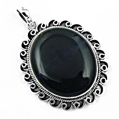 925 Silver Onyx Pendant for Women | Gemstone Jewelry Gift
