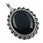 Load image into Gallery viewer, 925 Silver Onyx Pendant for Women | Gemstone Jewelry Gift
