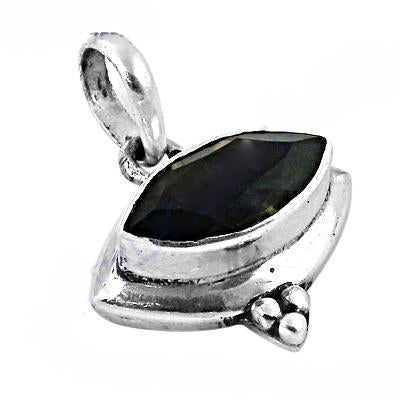 925 Silver Black Gemstone Pendant for Women | Daily Wear