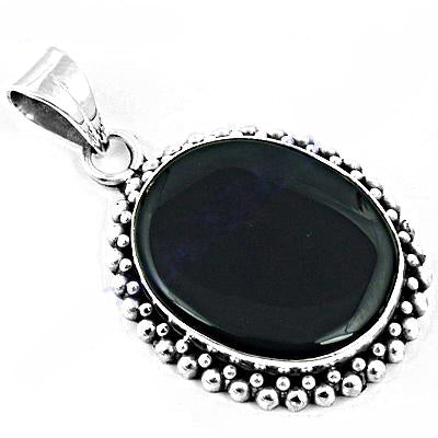 925 Silver Onyx Pendant for Women | Gemstone Jewelry Gift