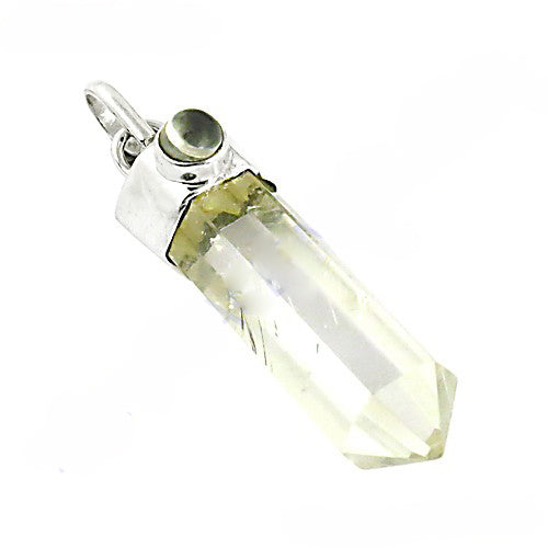 Silver Citrine Pendant Necklace for Women | Gemstone Jewelry