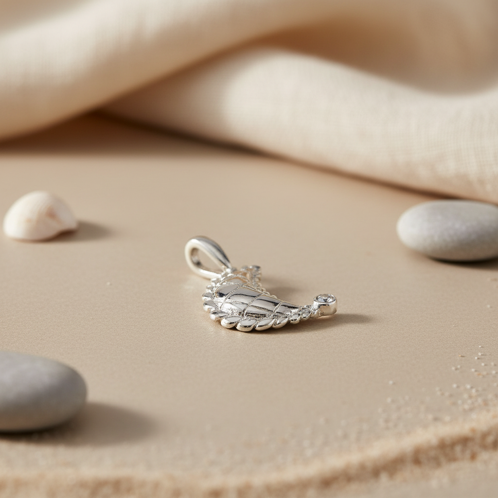 925 Silver Leaf Pendant for Women | Elegant Silver Jewelry Gift