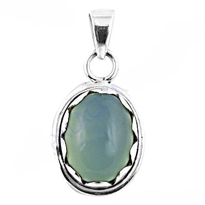 925 Silver Chalcedony Pendant for Women | Gemstone Jewelry