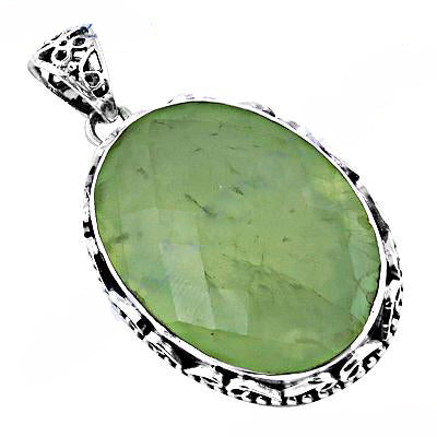 925 Silver Peridot Pendant Necklace | Green Gemstone Jewelry