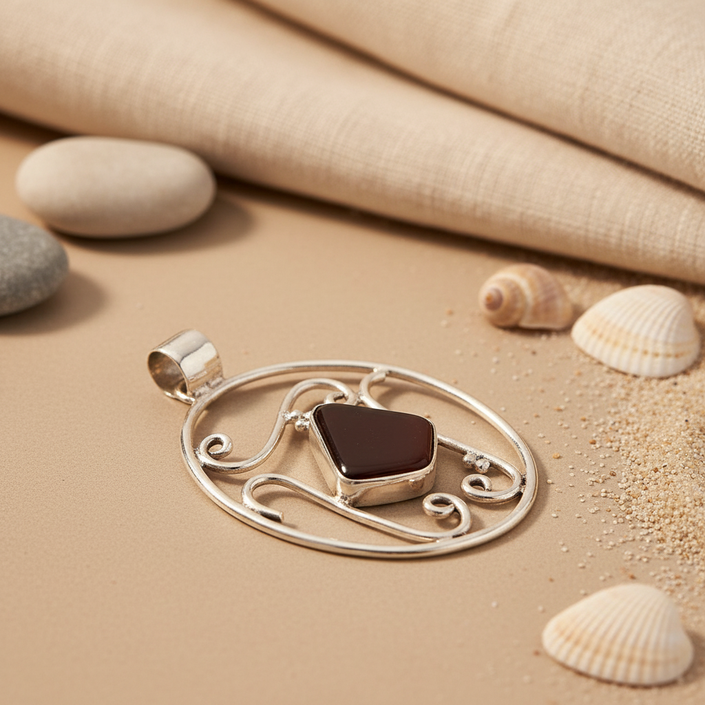 925 Silver Agate Pendant for Women | Gemstone Jewelry