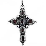 Load image into Gallery viewer, 925 Silver Garnet Cross Pendant Necklace | Women's Jewelry Gift
