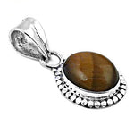 Load image into Gallery viewer, 925 Silver Tiger's Eye Pendant | Oval Stone Necklace for Women
