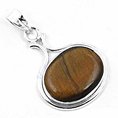 925 Silver Tiger Eye Pendant | Gemstone Jewelry for Women