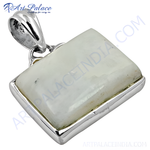 Load image into Gallery viewer, 925 Silver Moonstone Pendant for Women | Rectangle Gemstone
