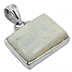 Load image into Gallery viewer, 925 Silver Moonstone Pendant for Women | Rectangle Gemstone
