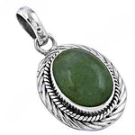 Load image into Gallery viewer, 925 Silver Jade Pendant Necklace | Oval Gemstone Jewelry
