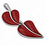 Load image into Gallery viewer, Silver Red Leaf Pendant for Women | Fashion Jewelry
