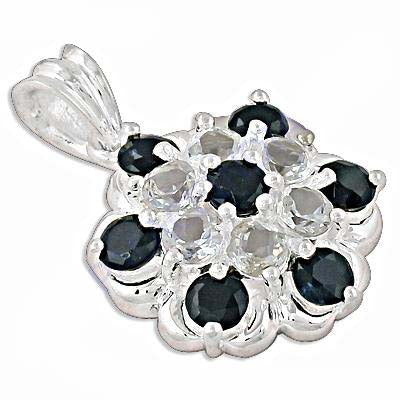 925 Silver Gemstone Flower Pendant | Women's Jewelry Gift