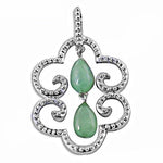 Load image into Gallery viewer, 925 Silver Jade Pendant Necklace | Teardrop Gemstone Jewelry
