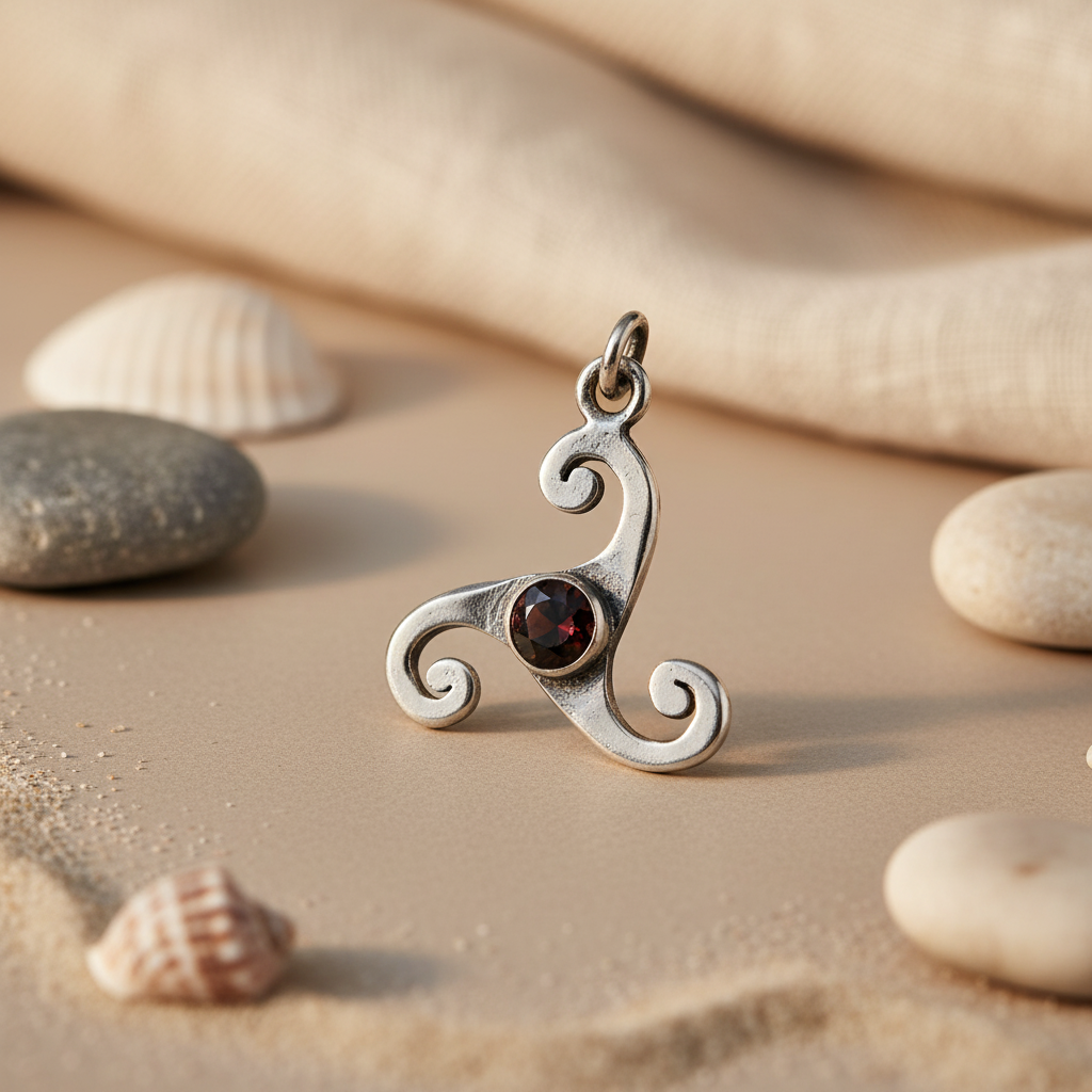925 Silver Garnet Pendant Necklace for Women | Daily Wear