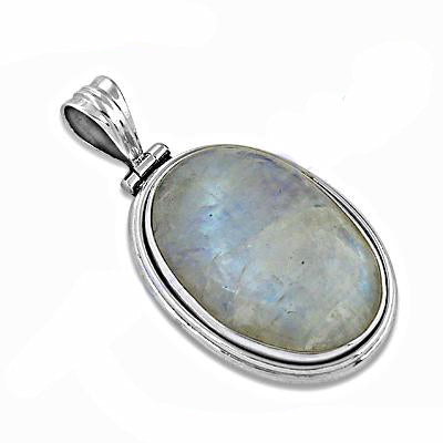 925 Silver Moonstone Pendant for Women | Daily Wear Necklace