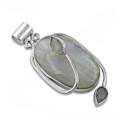 925 Silver Moonstone Pendant for Women | Gemstone Jewelry
