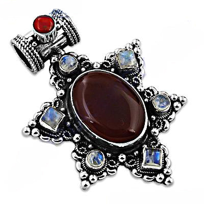 925 Silver Gemstone Pendant for Women | Statement Jewelry