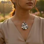 Load image into Gallery viewer, Pearl Pendant Necklace for Women | Unique Cluster Design
