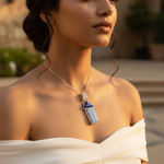 Load image into Gallery viewer, 925 Silver Blue Gemstone Pendant Necklace for Women
