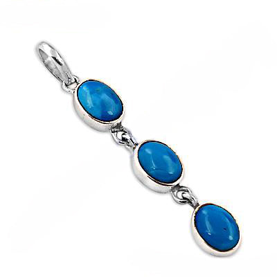 925 Silver Turquoise Pendant Necklace | Women's Jewelry Gift