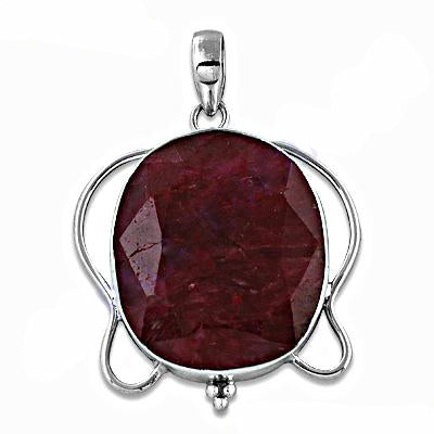 925 Silver Ruby Pendant for Women | Gemstone Jewelry Gift
