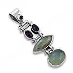 Load image into Gallery viewer, 925 Silver Multi-Gemstone Pendant for Women | Statement Jewelry
