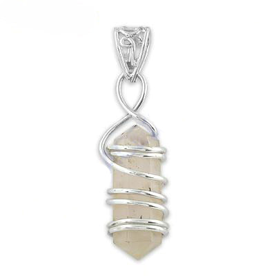 925 Silver Quartz Crystal Pendant Necklace | Women's Jewelry Gift