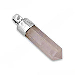 Load image into Gallery viewer, Silver Rose Quartz Crystal Pendant | Women's Jewelry Gift
