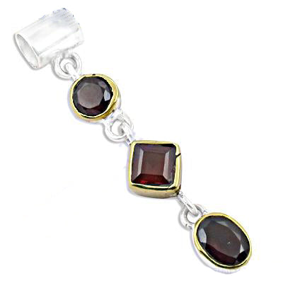 925 Silver Garnet Pendant for Women | Gemstone Jewelry