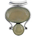 Load image into Gallery viewer, 925 Silver Chalcedony Pendant | Oval &amp; Round Gemstone Jewelry
