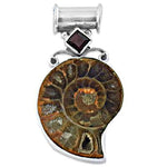 Load image into Gallery viewer, 925 Silver Ammonite Shell Pendant for Women | Fossil Jewelry
