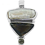 Load image into Gallery viewer, 925 Silver Mother of Pearl &amp; Gemstone Pendant for Women
