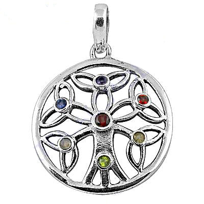 925 Silver Tree of Life Pendant | Gemstone Jewelry for Women