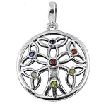 Load image into Gallery viewer, 925 Silver Tree of Life Pendant | Gemstone Jewelry for Women
