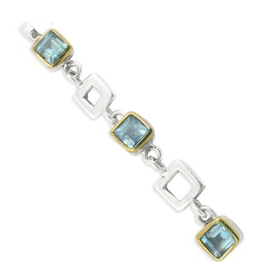 925 Silver Blue Topaz Bracelet for Women | Daily Wear