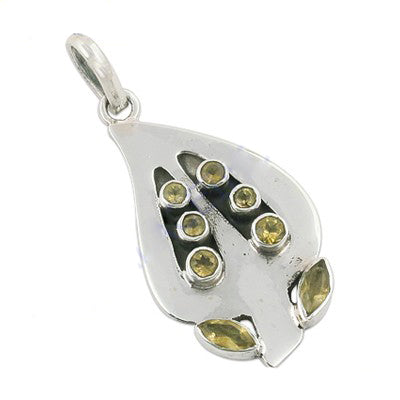 925 Silver Peridot Leaf Pendant for Women | Gemstone Jewelry