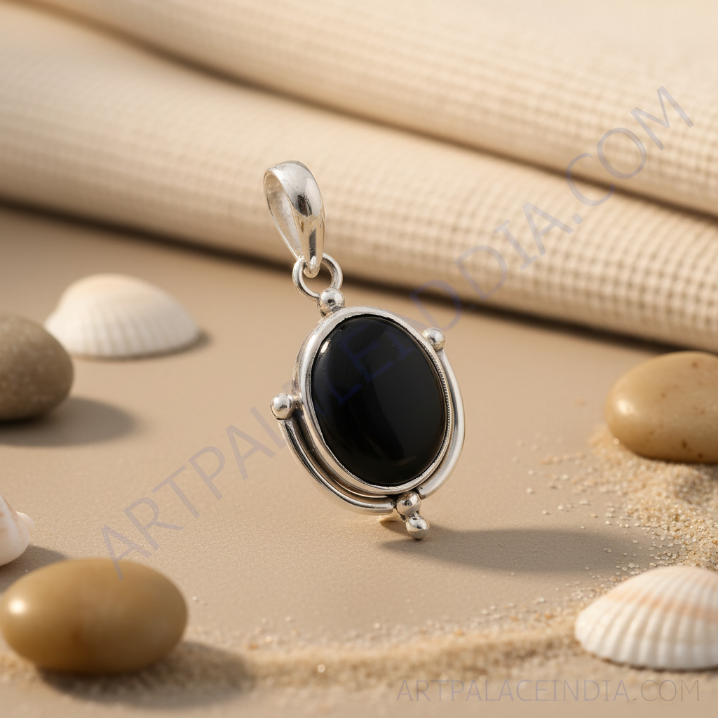 925 Sterling Silver Onyx Pendant for Women | Gemstone Jewelry