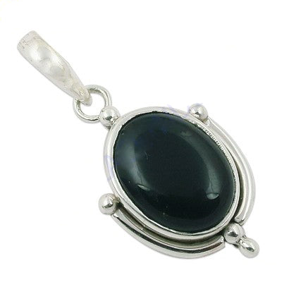 925 Sterling Silver Onyx Pendant for Women | Gemstone Jewelry
